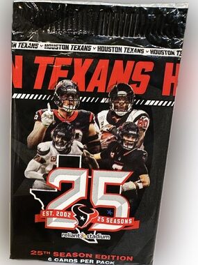 2026 HOUSTON TEXANS NFL 25th SEASON GAME PROMO TRADING 6 CARD PACK ANDRE JOHNSON